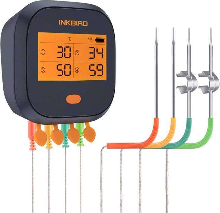 Produktbild Inkbird Wi-Fi Grillthermometer inkl. 4 Fühler