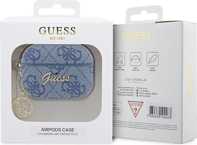 Immagine prodotto Guess Custodia 4G Charms Collection per Apple Airpods Pro 2 - blu (Borsa per cuffie)