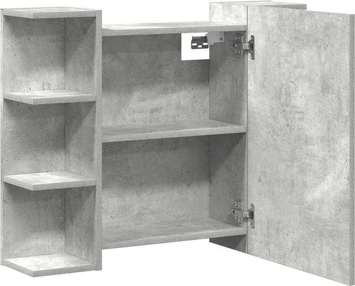 Produktbild VidaXL Bad-Spiegelschrank Betongrau 80x20,5x64 cm Holzwerkstoff (80 x 20.5 x 64 cm)