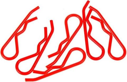 Image du produit Xceed Clips de carrosserie 1:8 - rouge fluo (6)