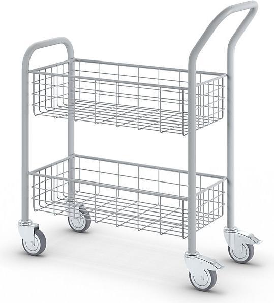 Produktbild eurokraft pro Postverteilwagen, 2 Ladeflächen, Tragfähigkeit 200 kg (200 kg)