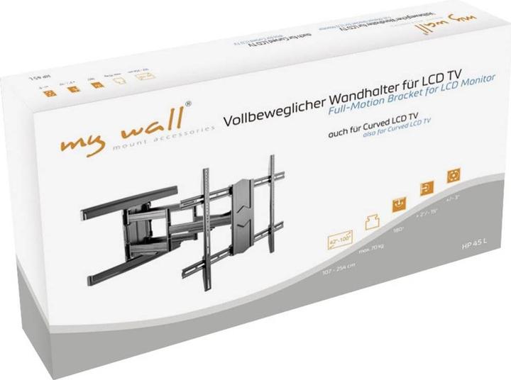 Produktbild myWall TV Wandhalterung 106,7 cm (42) 254,0 (100) Neigbar, Ausziehbar, Schwenkbar (Wand, 100", 70 kg)