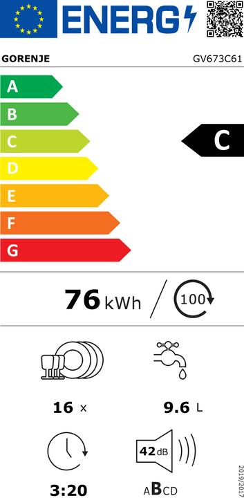 Etichetta energetica Gorenje GV673C61