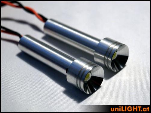 Produktbild Unilight Set 2x Scheinwerfer 15mm 8W warmweiss, T-Fuse