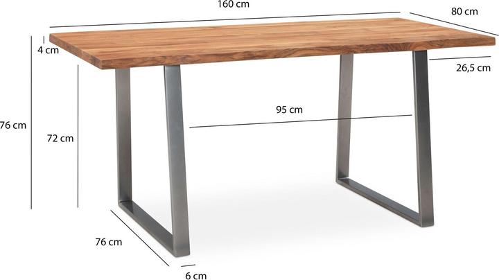 Actual product image Wohnling 160x80x76 (160 x 80 x 76 cm)