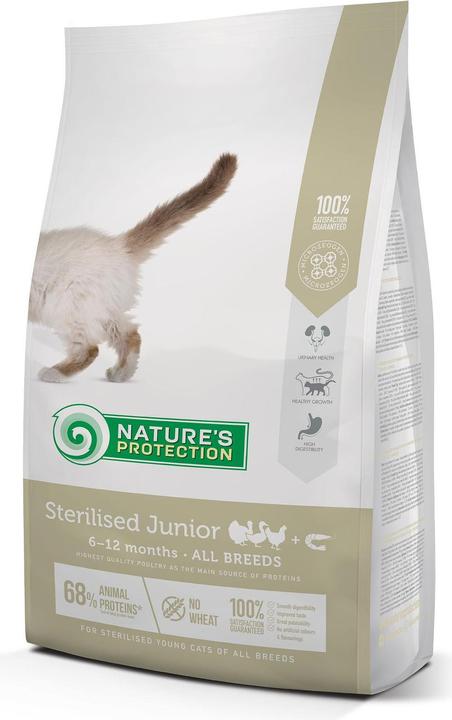 Immagine prodotto Natures Protection Sterilised Junior pour chats de 6 à 12 mois avec volaille, 2kg (Junior, 6 pz., 2000 g)