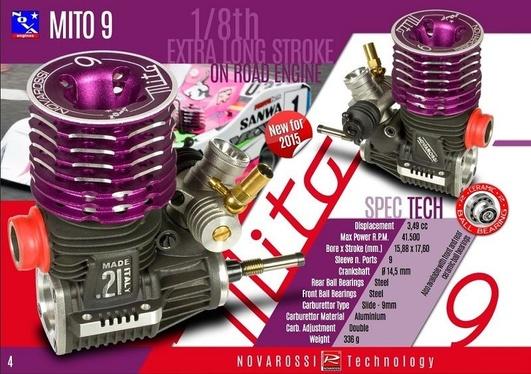 Image du produit Novarossi Moteur MITO-9 OnRoad 3.5cc (base Virtus) TUNED