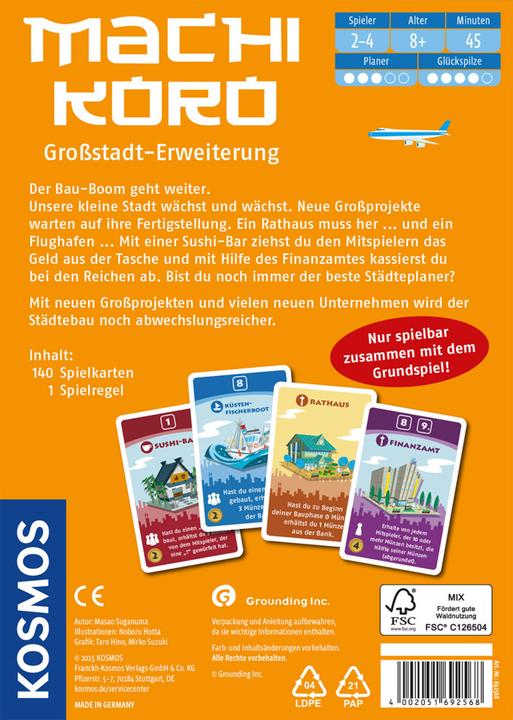 Actual product image Kosmos Machi Koro: Big city - expansion (German)