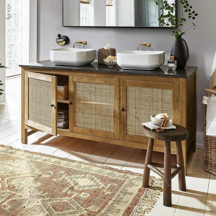 Actual product image Loberon Double washbasin Jovelle brown