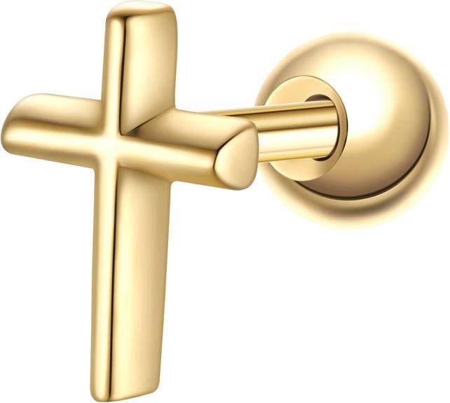 Glanzstücke München Damen Ohrstecker Kreuz Sterling Silber - 37358 (Sterling Silber)