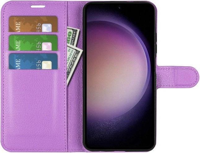 Actual product image MU Classic Litchi Leather Bookcover Series (Samsung Galaxy S23 FE)