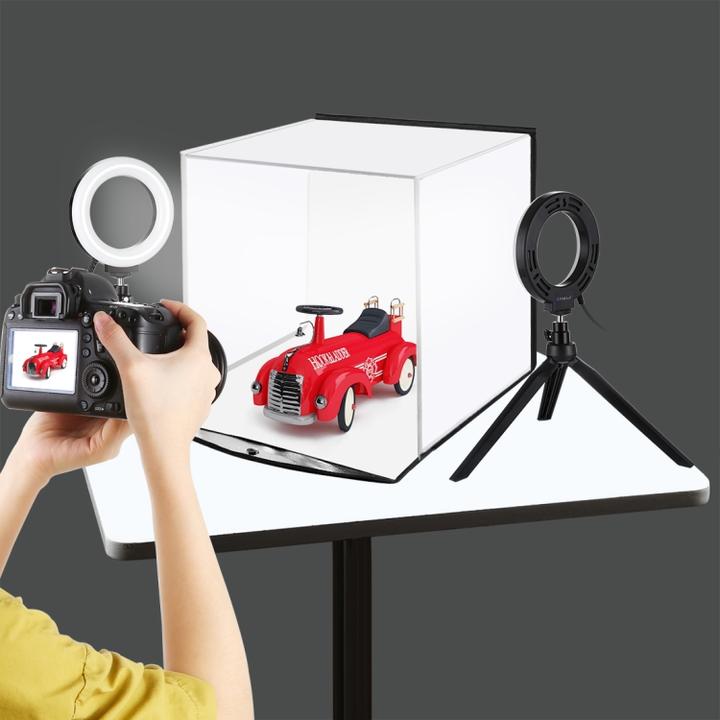 Produktbild Puluz Fotostudio Box 30m mit 2x Ringleuchte (Studioleuchte)