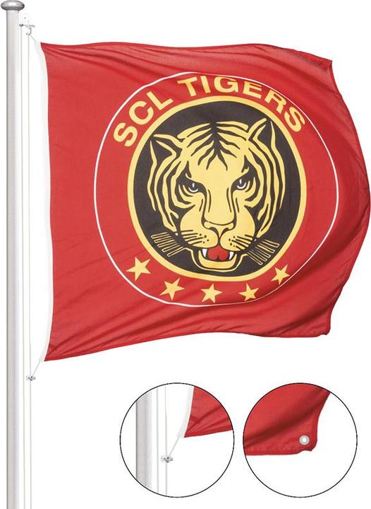 Actual product image Keller Fahnen Sportfahne SCL Tigers official Superflag® 150x150 cm
