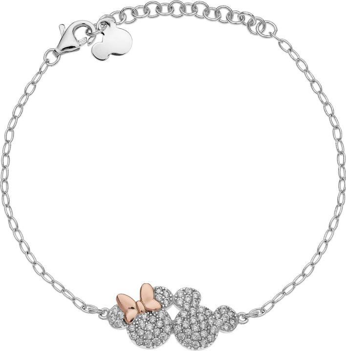 Immagine prodotto Disney Bracciale Mickey e Minnie Mouse, argento 925 (17 cm, Argento 925)