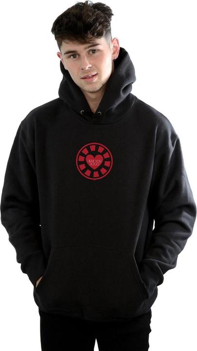 Actual product image Mens Avengers Endgame I Love You 3000 Tony Stark Heart Hoodie (XXL)