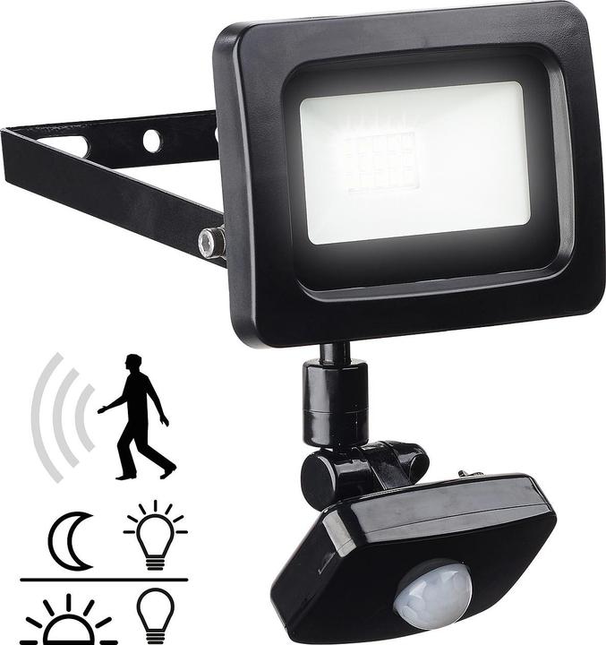 Actual product image Luminea Mini LED floodlight with PIR sensor (800 lm, IP44)