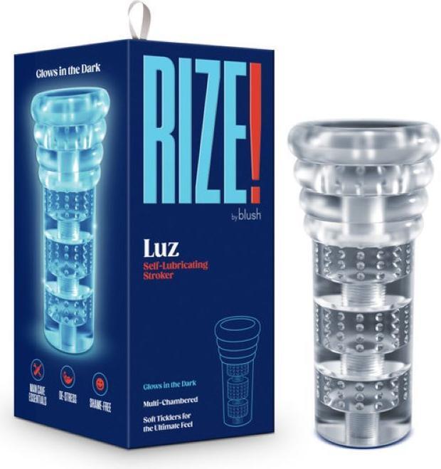 Actual product image Blush Rize - Luz Glow in the Dark Masturbator - Clear