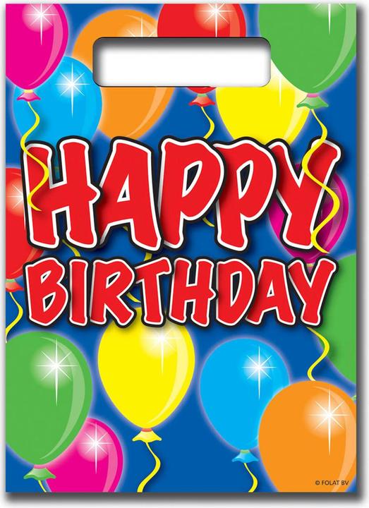 Folat Teil Taschen Luftballons Happy Birthday (8 x)