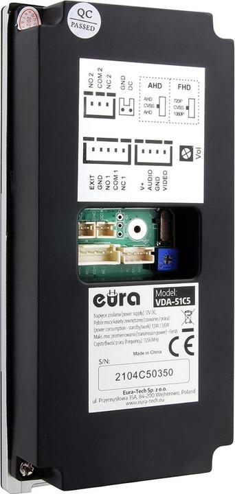 Actual product image No Name WIDEODOMOFON EURA VDP-99C5 czarny WiFi RFID TUYA (Wireless)