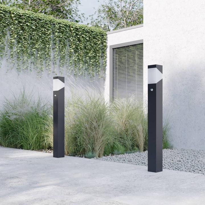 Produktbild Lucande Kiran Aussen Garten Leuchte w/Sensor H100 Graphite (E27, IP44)