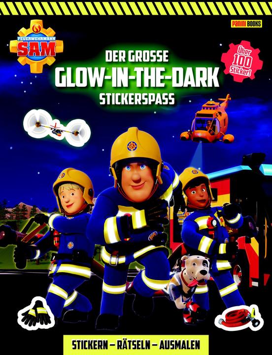 Actual product image Panini Feuerwehrmann Sam: Der grosse Glow-in-the-Dark Stickerspass: Stickern - Rätseln - Ausmalen