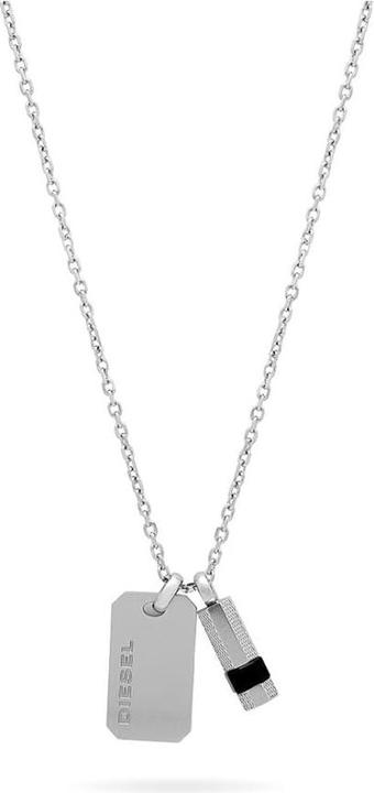 Image du produit Diesel Pendentif double (Acier inoxydable, 50 - 55 cm)