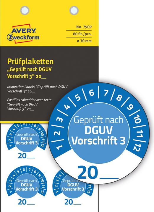 Produktbild Avery Prüfplaketten