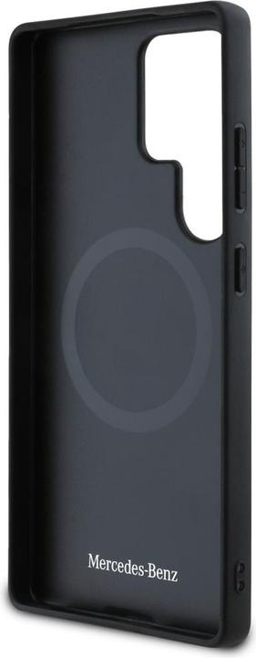 Produktbild Mercedes Leather Horizontal Debossed Curves MagSafe Case for Samsung Galaxy S25 Ultra - Black (Samsung Galaxy S25 Ultra)
