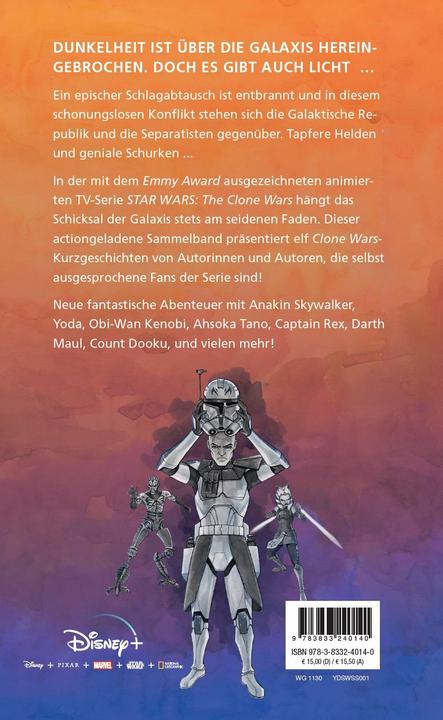 Produktbild Panini Star Wars The Clone Wars (Deutsch, Jason Fry, Preeti Chhibber, Tom Angleberger, Lou Anders, Rebecca Roanhorse, Anne Ursu, Sarah Beth Durst, Zoraida Córdova, Yoon Ha Lee, E. Anne Convery, Greg van Eekhout van Eekhout, 2021)