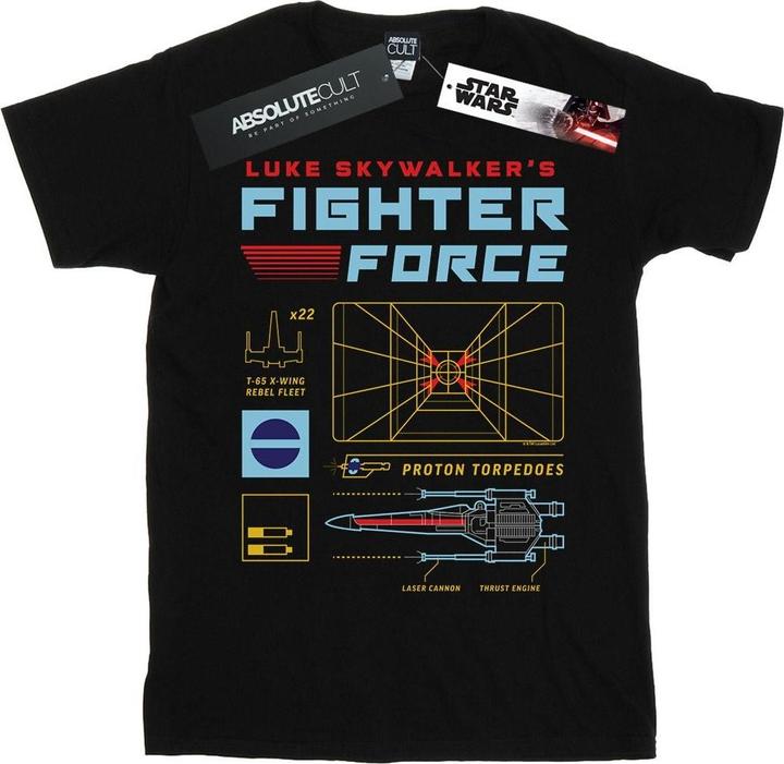 Actual product image Star Wars Mens Luke Skywalker's Fighter Force T-Shirt (XXL)