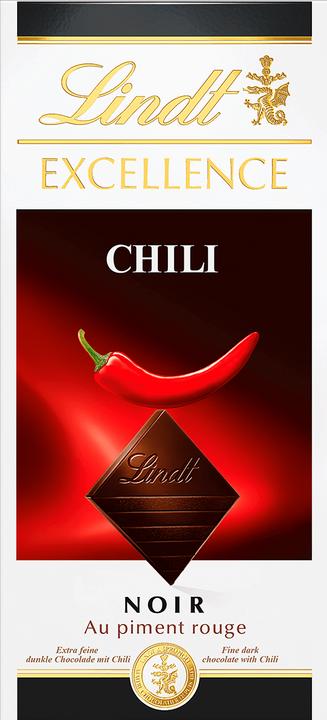 Image du produit Lindt Tablette de chocolat noir Excellence Chili (100 g)