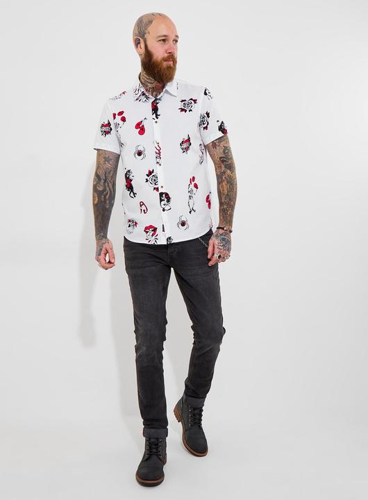 Produktbild Joe Browns Contrast Trim Short Sleeve Tattoo Print Shirt (XL)