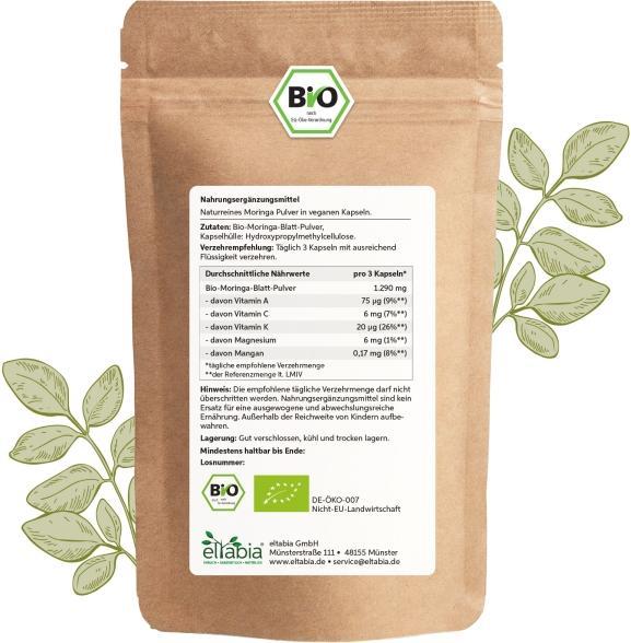 Produktbild Eltabia Bio Moringa Kapseln 100 (100 Stück, Kapseln)