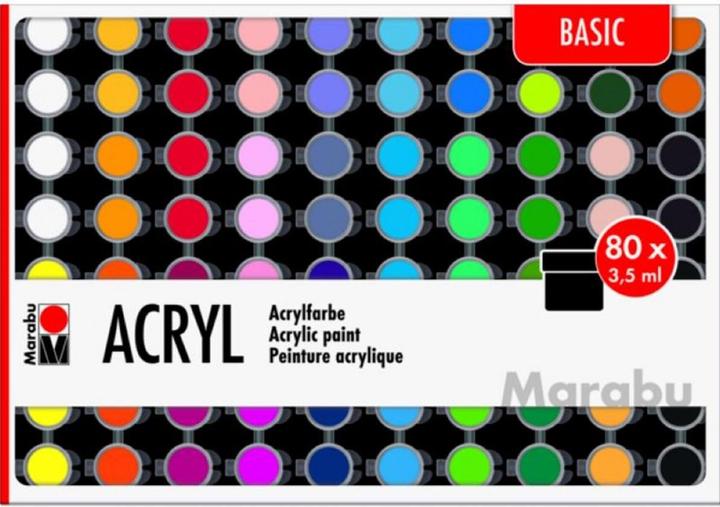 Produktbild Marabu Acrylfarbe Set Basic (Mehrfarbig, 280 ml)