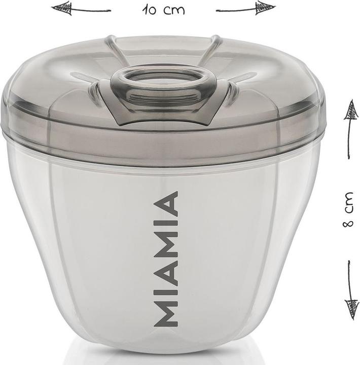 Actual product image MiaMia Baby bottle accessories Milk powder dispenser 4 compartments - Grey