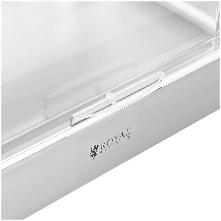 Actual product image Royal Catering Buffet Display Case- GN 1/1 - stainless steel with hood -