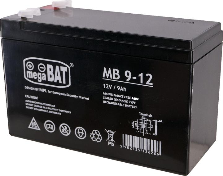MPL MegaBat MB 9-12 - Plombierte Bleisäure (VRLA) - 12 V - 5 Stück(e) - Schwarz - 9