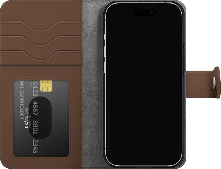 Actual product image iDeal Of Sweden iPhone 15 Pro Magnet Wallet +, Brown (Apple iPhone 15 Pro)