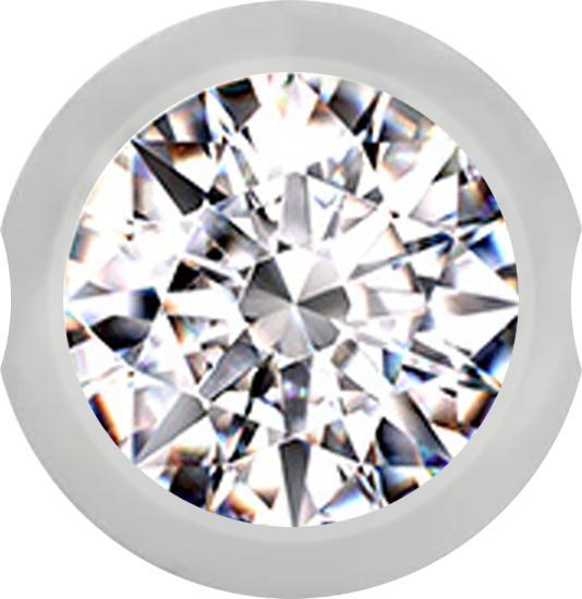 Produktbild Star Piercing Ball Closure Kugel silber mit Kristall silber (Chirurgenstahl 316L)