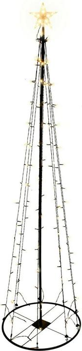 Actual product image Mojawo XXL LED Metal Christmas Tree with Star warm white 154 LEDs 240cm