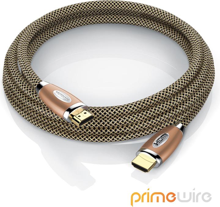 Produktbild Primewire HDMI Kabel 2.0b - 4k Ultra HD 2160p - 3D - Nylonummantelung - Vollmetall Stecker - 3 fach geschirmt (3 m, HDMI)