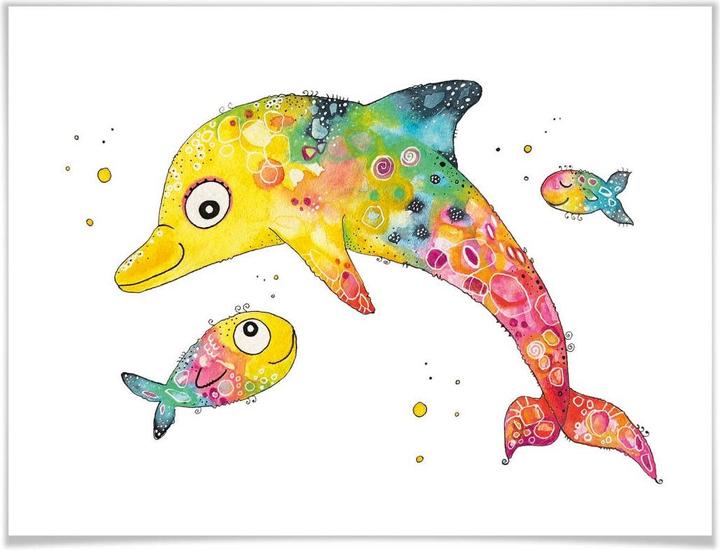 Actual product image Trenddeko Dolphin (40 x 30 cm)