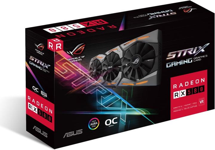 Actual product image ASUS Radeon ROG STRIX RX 580 O8G GAMING (8 GB)