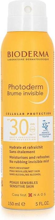 Actual product image Bioderma Photoderm Brume Solaire SPF30+ Spr 150 ml (Sun spray, SPF 30, 150 ml, 150 g)