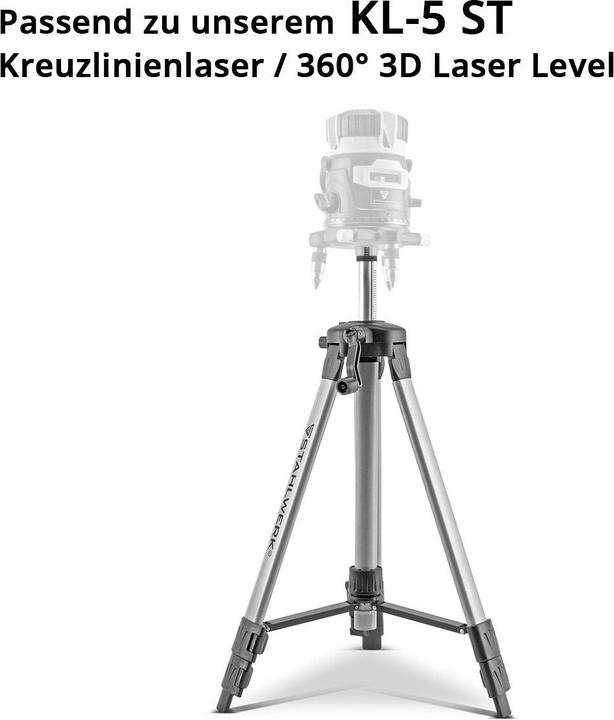 Produktbild Stahlwerk Universal-Stativ für Kreuzlinienlaser KL-5 ST auf 280 mm ausfahrbar