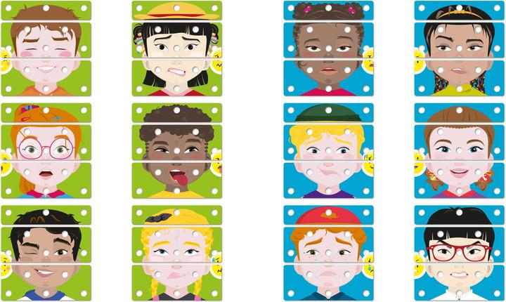 Actual product image Quercetti Make a face puzzle (36 pieces)
