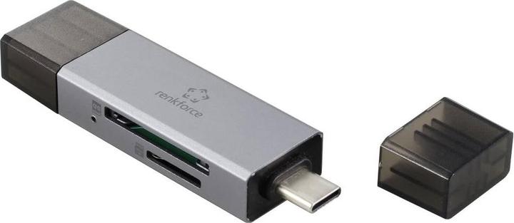 Image du produit Renkforce RF-PCR-400 Lecteur de carte mémoire externe USB-A, USB-C® microSD, SD Spa (USB, USB-C)