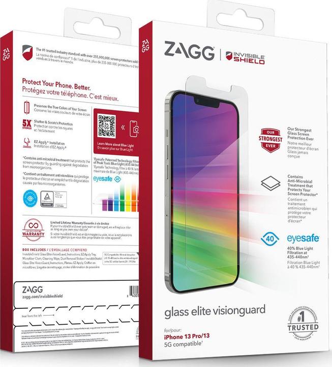 Produktbild InvisibleShield Elite VisionGuard+ (1 Stück, Apple iPhone 13 Pro)