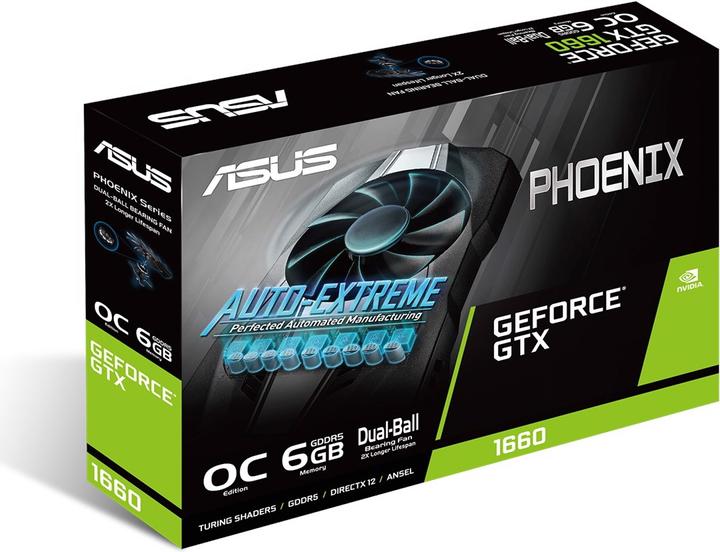 Actual product image ASUS GeForce PH GTX 1660 O6G (6 GB)