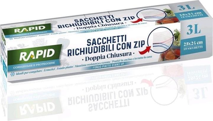 Rapid Sacs de congélation avec zip 3 l (15 x)